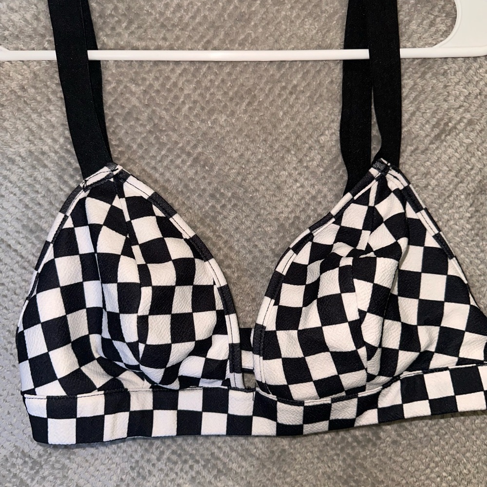 Checkered Bra Top